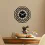 Wallity Enzoclock - S012 Reloj de Pared Decorativo de Metal Negro